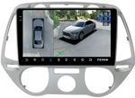 Магнитола для Hyundai i20 2009-2012 (кондиционер) - Teyes CC3-2K-360 монитор 9.5" 2K QLED на Android 10, 6+128Гб, CarPlay, 4G SIM-слот, 4 камеры в комплекте