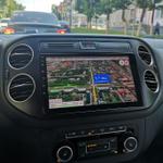 Магнитола для Volkswagen Tiguan 1 2011-2016 (аварийка прямоугольная, рамка чёрная) - FarCar S280 монитор 9.5" IPS на Android 13, CarPlay