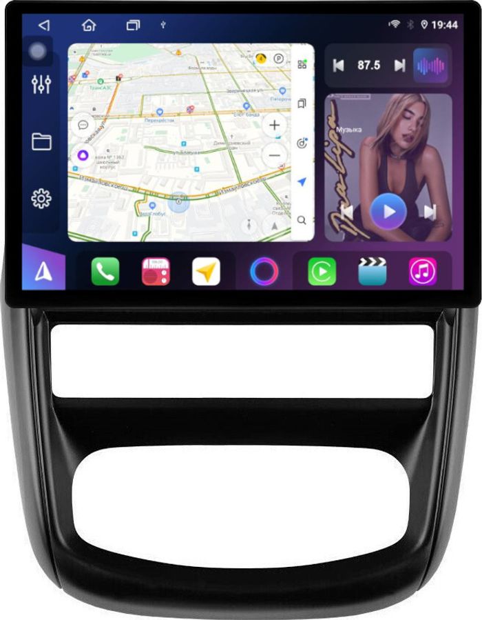Магнитола для Renault Duster 1 2010-2015, Nissan Terrano 2014+ - FarCar BX877 монитор 13" 2K QLED на Android 13, TS10, 6+128, CarPlay, 4G SIM-слот
