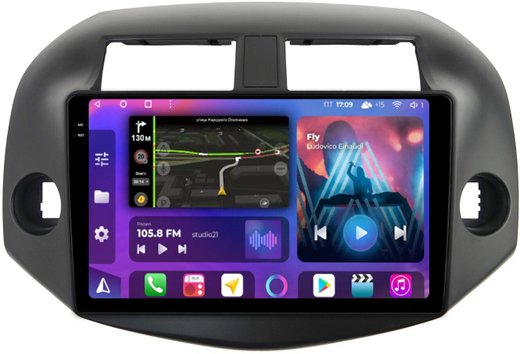 Магнитола для Toyota RAV4 30 2005-2012, Vanguard - FarCar BM018M монитор 10.36" QLED на Android 14, TS10, 4+32Гб, CarPlay, 4G SIM-слот