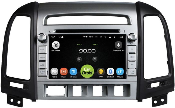 Магнитола для Hyundai Santa Fe 2010-2012 (4 отверстия под кнопки) - Airok RD-2001 на Android 10, 8-ядер, 4ГБ-32ГБ