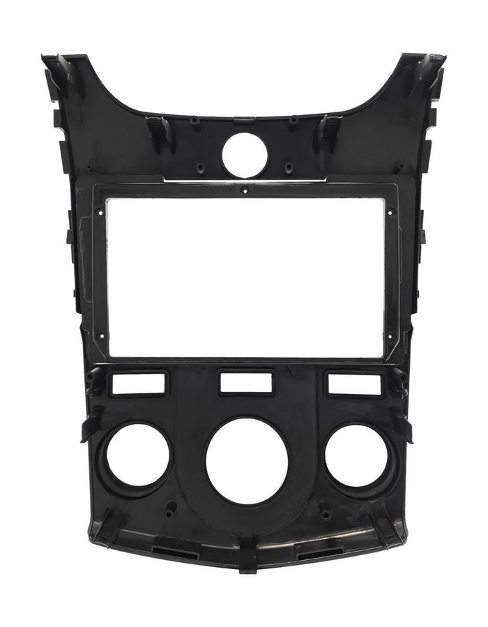 Комплект рамки с разъёмами 9" KIA Cerato 2008-2013 кондей (черная)