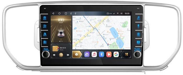 Магнитола для KIA Sportage 2016-2018 - Kuberg OL-9733 (кнопки и крутилки), Android 12, TS10, CarPlay, 4G SIM-слот
