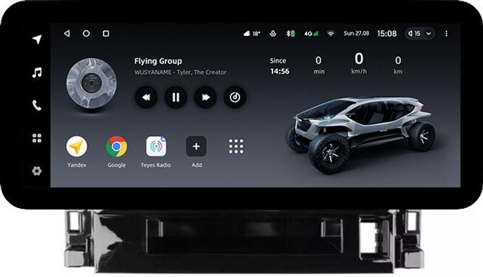 Магнитола для Toyota Alphard 3, Vellfire 2 H30 2015-2023 (менее 10 динамиков, правый руль) - Teyes LUX ONE ROUND монитор 12.3" 2K QLED на Android 10, CarPlay, 4G SIM-слот