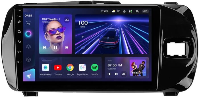 Магнитола для Toyota Vitz 3 2014-2019 - Teyes CC3 Android 10, Быстрая, CarPlay, SIM-слот