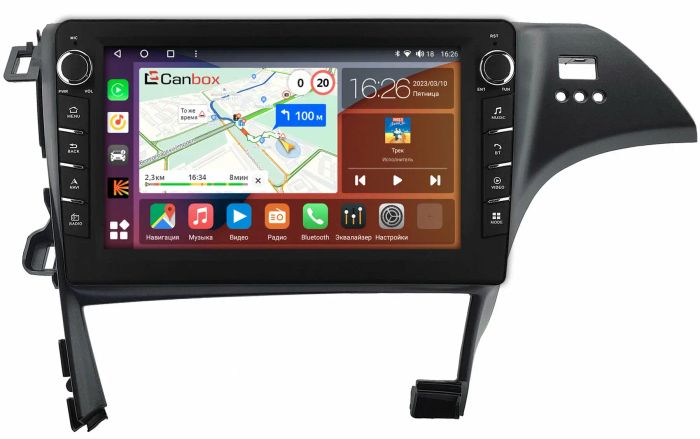 Магнитола для Toyota Prius 30 2009-2015 (правый руль, рамка под 10") - Canbox 10-0487 Android 10, ТОП процессор, CarPlay, 4G SIM-слот