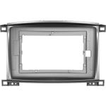 Комплект рамки с разъёмами 10.1"+can Toyota Land Cruiser 100, Lexus LX470 2002-2007 климат снизу с JBL, серебро