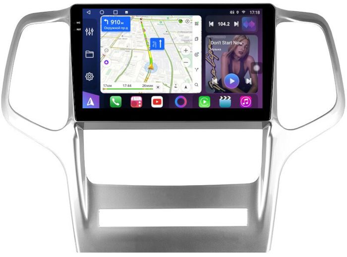 Магнитола для Jeep Grand Cherokee WK2 2010-2013 - FarCar BM9-9568 монитор 9.5" QLED на Android 14, TS10, 4+32Гб, CarPlay, 4G SIM-слот