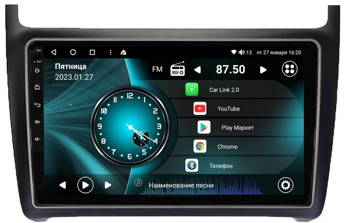 Магнитола для Volkswagen Polo V 2009-2020 - Vaycar VA81-0910 на Android 13, 8-ядер, 2Гб-32Гб, 4G SIM-слот