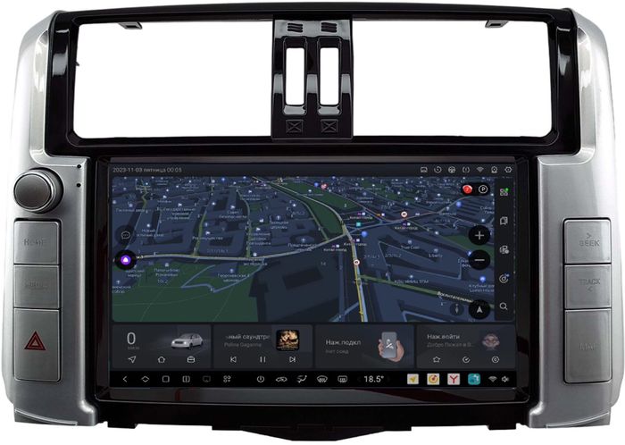 Магнитола для Toyota Land Cruiser Prado 150 2009-2013 (взамен 7" навигации) - Kuberg SF-9613-3 QLed+2K, UIS7870 (DUDU7), Android 13, CarPlay, SIM-слот