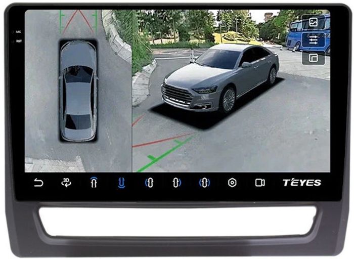 Магнитола для Mitsubishi ASX 2020+ (ШГУ 8", рамка тип 1) - Teyes CC3-2K-360 монитор 10.36" 2K QLED на Android 10, 6Гб+128Гб, CarPlay, 4G SIM-слот, 4 камеры в комплекте