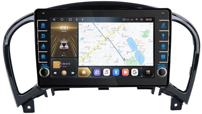 Магнитола для Nissan Juke 2011-2019 - Kuberg OL-9672 (кнопки и крутилки), Android 12, TS10, CarPlay, 4G SIM-слот