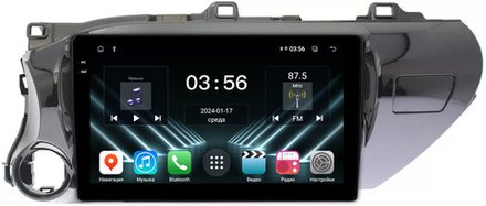 Магнитола для Toyota Hilux 8 2015-2023+ - FarCar DX588/1077M монитор 10.36" IPS на Android 13, 4+64Гб, CarPlay