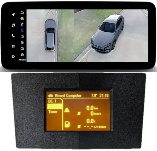 Магнитола для Opel Astra H (перенос БК вниз, черная) - Teyes LUX ONE 360 монитор 12.3" 2K QLED на Android 10, 6Гб+128Гб, CarPlay, 4G SIM-слот, 4 камеры в комплекте