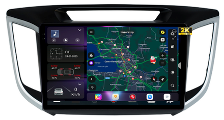 Магнитола для Hyundai Creta 2016-2021 - Redpower 85025 PRO/PROmax ТОП звук, 2K QLED, Android 14, CarPlay, 4G SIM-слот