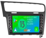 Магнитола для Volkswagen Golf 7 2012-2020 - Airoc AB-3715G (рамка серая, кнопки и крутилки), Android 13, Быстрая, SIM-слот, CarPlay