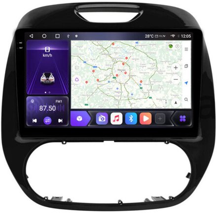 Магнитола для Renault Kaptur 2016+ (кондиционер) - Kuberg EW-9627-M QLed+2K, Android 12, TS10, CarPlay, 4G SIM-слот