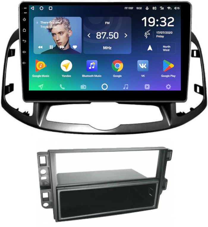 Магнитола для Chevrolet Captiva 2011-2015 (перенос БК вниз) - Teyes CC2 PLUS монитор 10" QLED на Android 10, ТОП процессор, 4Гб+64Гб, 4G SIM-слот