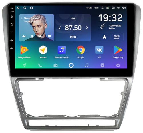 Магнитола для Skoda Octavia A5 2004-2013 (рамка серебро) - Teyes CC2 PLUS Android 10, ТОП процессор, 4-64, SIM-слот
