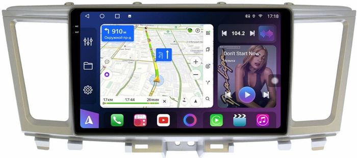 Магнитола для Infiniti QX60, JX35 2012-2016 (пластиковый верх) - FarCar BM9-2K-9672 монитор 9.5" 2K QLED на Android 14, TS10, 4+32Гб, CarPlay, 4G SIM-слот