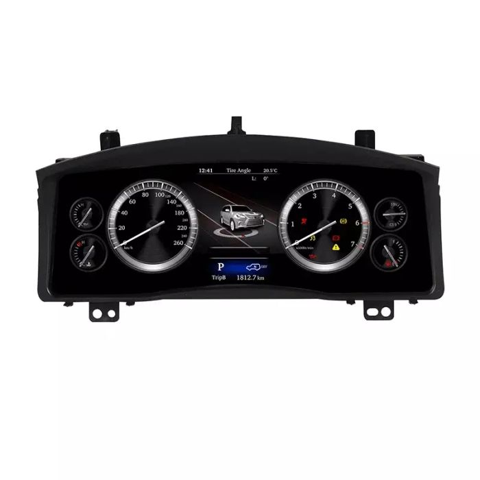 Электронная панель приборов Toyota Land Cruiser 200 2007-2015 - Kuberg NH-LCD-T01 с LCD / ЖК 12.3" экраном QLED