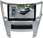Магнитола для Subaru Legacy 5, Outback 4 2009-2014 (правый руль) - Teyes CC3-2K-360 монитор 9.5" 2K QLED на Android 10, Быстрая, CarPlay, 4G SIM-слот, 4 камеры в комплекте