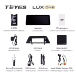Магнитола для Chery Tiggo 8 Pro 2021-2024+ (без 360) - Teyes LUX ONE SPLIT монитор 12.3" 2K QLED на Android 10, ТОП процессор, CarPlay, 4G SIM-слот