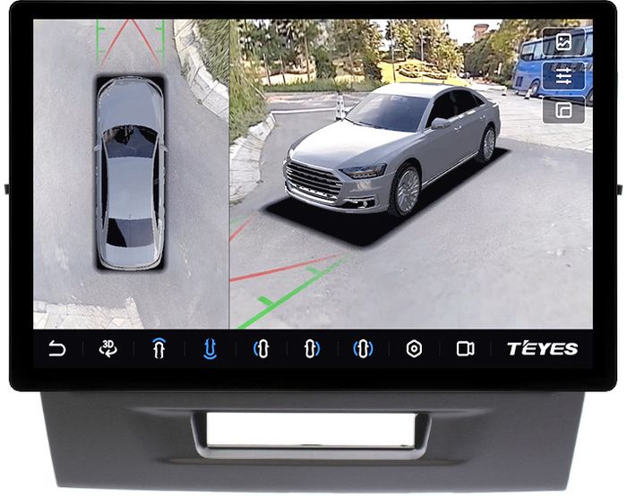 Магнитола для Suzuki Vitara 2014-2022 (штатная КЗВ) - Teyes CC3-2K-360 монитор 13" 2K QLED на Android 10, Быстрая, CarPlay, 4G SIM-слот, 4 камеры в комплекте