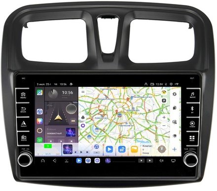 Магнитола для Renault Logan/Sandero 2014+ - Kuberg OL-9945 (кнопки и крутилки) Android 13, TS20, 6+128Гб, CarPlay, 4G SIM-слот