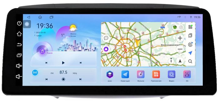 Магнитола для Hyundai Creta 1 2016-2021 (рамка 10) - FarCar монитор 12.3" 2K QLED на Android 14, Быстрая, CarPlay, 4G SIM-слот