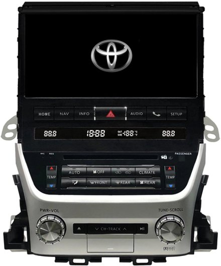 Магнитола для Toyota Land Cruiser 200 2015-2021 (с JBL и 360) - Kuberg ZH-T1001 дисплей 10.1" на Android 10, 8Гб+128Гб, CarPlay, SIM-слот