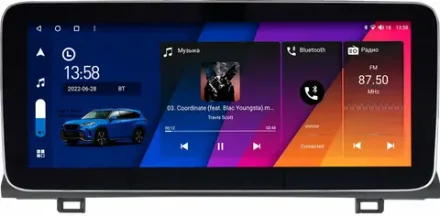 Магнитола для Honda Accord 10 2017-2023 - Canbox H-Line 0340 монитор 12.3" QLED в стиле MERCEDES на Android 10, ТОП-процессор, CarPlay, 4G SIM-слот