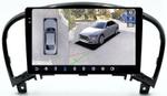 Магнитола для Nissan Juke 2011-2019 - FarCar BX749M-360 монитор 9.5" 2K QLED на Android 13, Быстрая, CarPlay, 4G SIM-слот, 4 камеры в комплекте