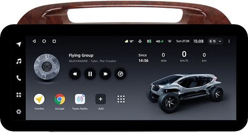 Магнитола для Toyota Camry 30 2001-2006 (рамка дерево 1) - Teyes LUX ONE ROUND монитор 12.3" 2K QLED на Android 10, CarPlay, 4G SIM-слот