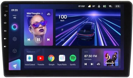 Магнитола для сверху панели авто (рамка 9") - Teyes CC3 Android 10, ТОП процессор, 4/32 Гб, CarPlay, SIM-слот