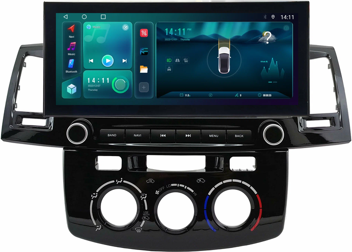 Магнитола для Toyota HiLux 7 2011-2015 - Kuberg KP-1257FW монитор 12.5" в стиле LEXUS на Android 12, TS10, CarPlay, 4G SIM-слот