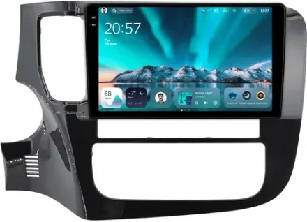 Магнитола для Mitsubishi Outlander 3 2012-2022 (овальный климат) - Teyes CC4 монитор 9.2" 2K QLED на Android 14, Snapdragon 680, DSP, CarPlay, 4G SIM-слот