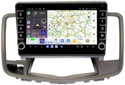 Магнитола для Nissan Teana 2008-2013 (монохром экран) - Kuberg OL-1669 (кнопки и крутилки) Android 13, TS20, 6+128Гб, CarPlay, 4G SIM-слот