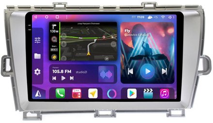 Магнитола для Toyota Prius 30 2009-2015 (правый руль) - FarCar BM9-2K-9539F1 монитор 9.5" 2K QLED на Android 14, TS10, 4+32Гб, CarPlay, 4G SIM-слот