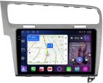 Магнитола для Volkswagen Golf 7 2012-2020 (рамка серебро) - FarCar S500-TS10 монитор 10.36" QLED на Android 14, Быстрая, CarPlay, 4G SIM-слот
