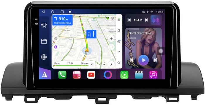 Магнитола для Honda Accord 10 2017-2021 (без штатного 360) - FarCar 9515A монитор 9.5" QLED на Android 14, TS18, CarPlay, 4G SIM-слот