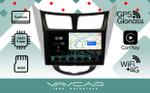 Магнитола для Hyundai Solaris (рамка серебристо-черная) 2010-2016 - Vaycar VA23-0067-2K на Android 13, Быстрая, 2K QLED, CarPlay,4G SIM-слот