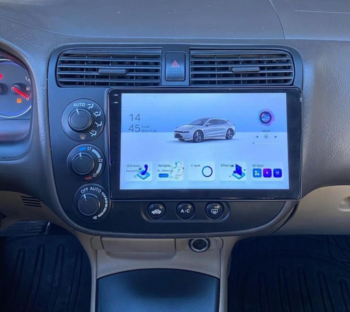 Магнитола для Honda Civic 7 2001-2005 левый руль - FarCar DX9-9662L монитор 9.5" IPS на Android 13, 4+64Гб, CarPlay