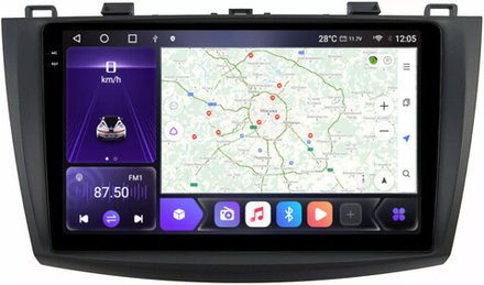 Магнитола для Mazda 3, Axela 2009-2013 - Kuberg OL-9507 QLed+2K, Android 12, TS10,  CarPlay, 4G SIM-слот