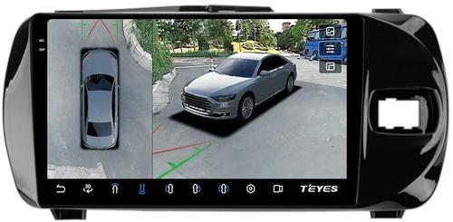 Магнитола для Toyota Vitz 3 2014-2019 - Teyes CC3-2K-360 на Android 10, 2K QLED, 6Гб+128Гб, CarPlay, 4G SIM-слот, 4 камеры в комплекте