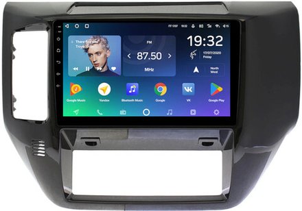 Магнитола для Nissan Patrol Y61 2004-2010 (рамка черная глянцевая) - Teyes CC2 PLUS монитор 9" QLED на Android 10, ТОП процессор, 4Гб+64Гб, 4G SIM-слот