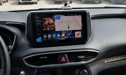 Магнитола для Hyundai Santa Fe 4 2018-2020 - FarCar GX1124M монитор 10.36" 2K QLED на Android 14, TS20, 6+128Гб, CarPlay, 4G SIM-слот