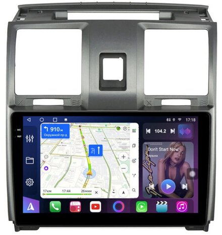 Магнитола для УАЗ Патриот, Пикап 2012-2016 - FarCar 3109M монитор 9.5" QLED на Android 14, TS18, CarPlay, 4G SIM-слот