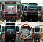 Магнитола для Toyota Land Cruiser Prado 120, Lexus GX470 (экран климата внизу) - Kuberg ZF-1116L-GE вертикальный экран в стиле "Тесла" на Android 13, Быстрая, 4G SIM-слот, CarPlay