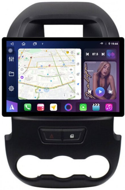 Магнитола для Ford Ranger 3 2011-2015 (рамка тип 2) - FarCar BX877 монитор 13" 2K QLED на Android 13, TS10, 6+128, CarPlay, 4G SIM-слот